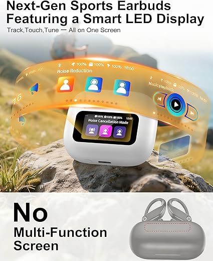 AirPods with Digital Display – Smart Screen, Premium Sound & Next-Gen Style ⚡