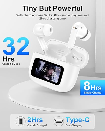 AirPods with Digital Display – Smart Screen, Premium Sound & Next-Gen Style ⚡